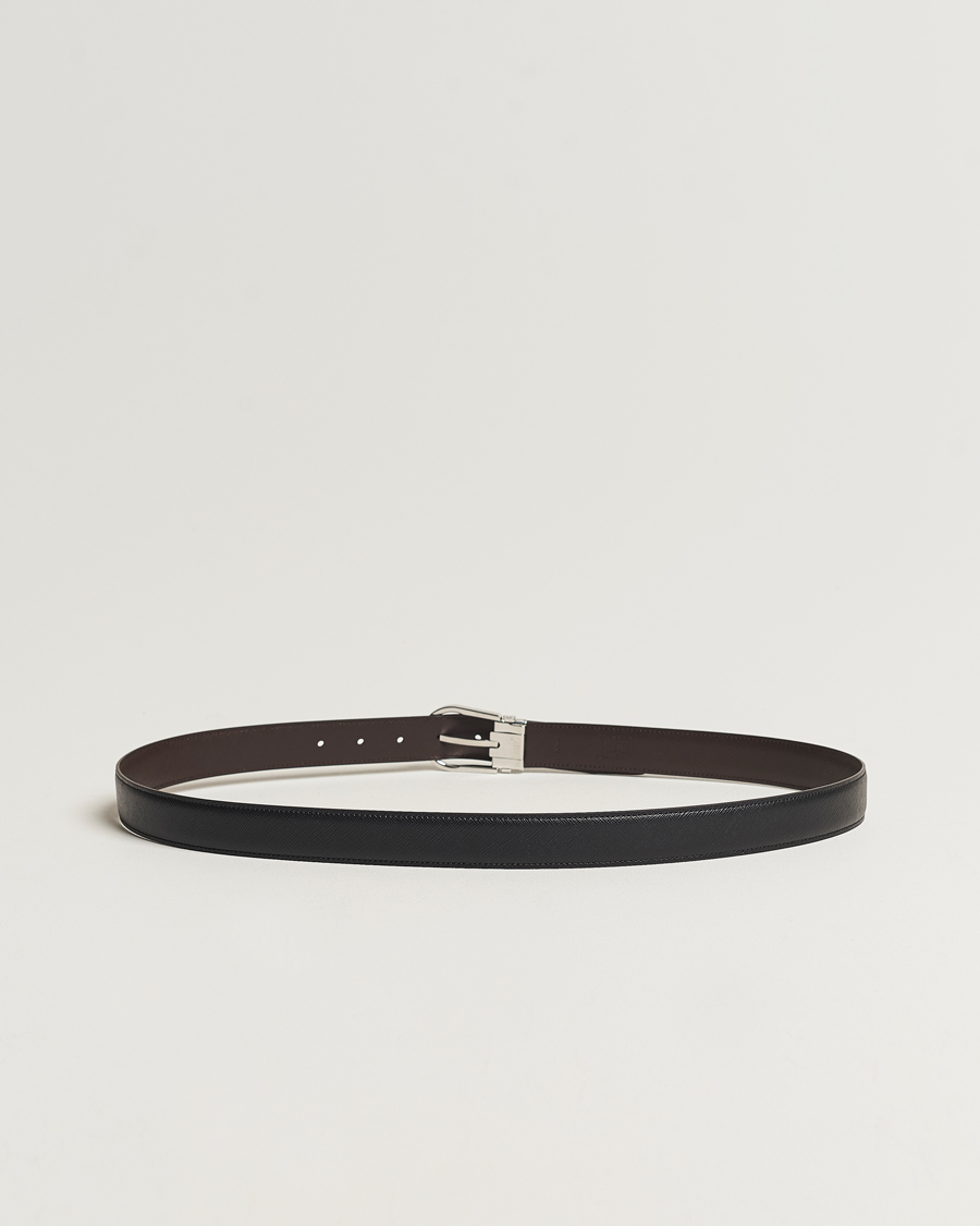 Homme | Montblanc Reversible Saffiano Leather 30mm Belt Black/Brown | Montblanc | Reversible Saffiano Leather 30mm Belt Black/Brown