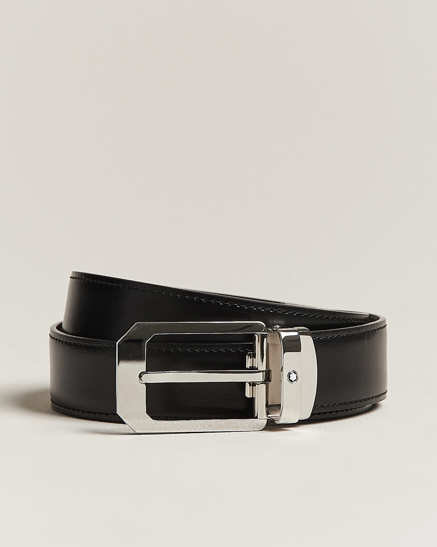 Homme | Montblanc Reversible Rectangular Buckle 30mm Belt Black/Brown | Montblanc | Reversible Rectangular Buckle 30mm Belt Black/Brown