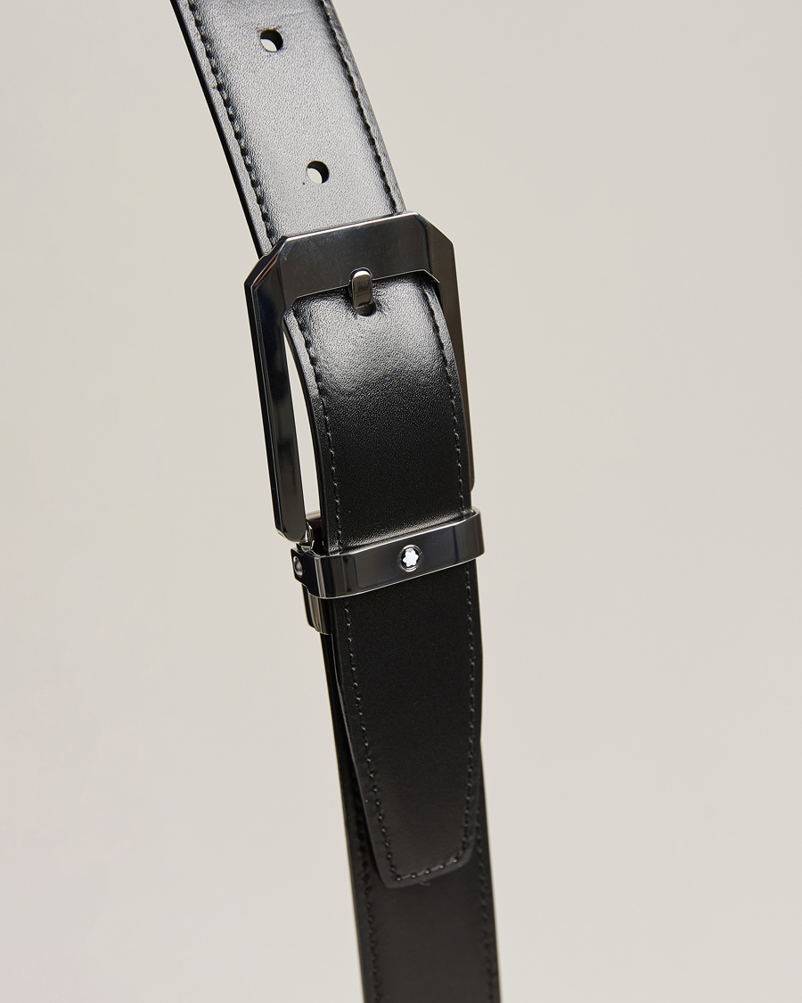 Homme | Montblanc Reversible Rectangular Buckle 30mm Belt Black/Brown | Montblanc | Reversible Rectangular Buckle 30mm Belt Black/Brown
