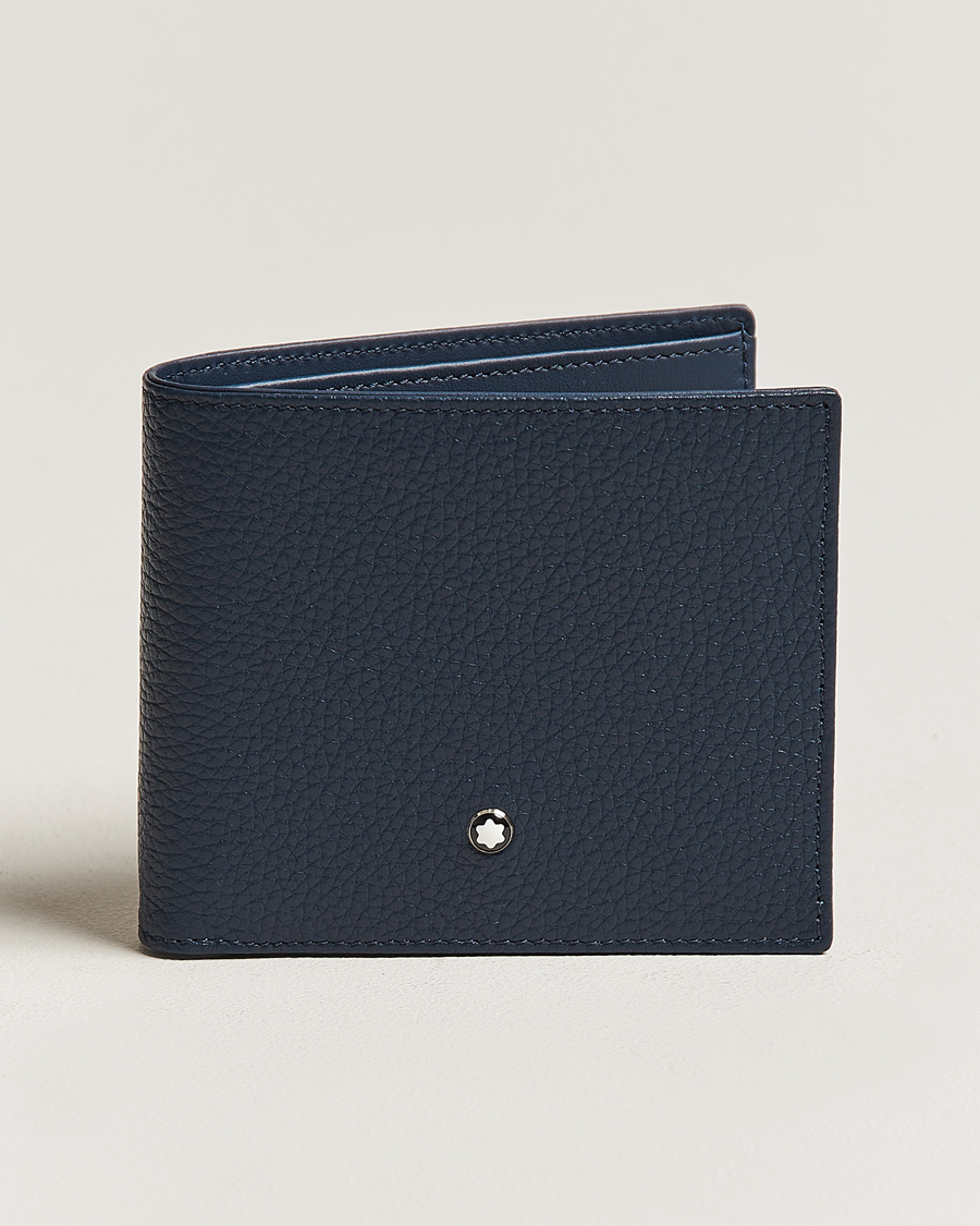 Homme | Montblanc Meisterstück Soft Grain Wallet 6cc Blue | Montblanc | Meisterstück Soft Grain Wallet 6cc Blue