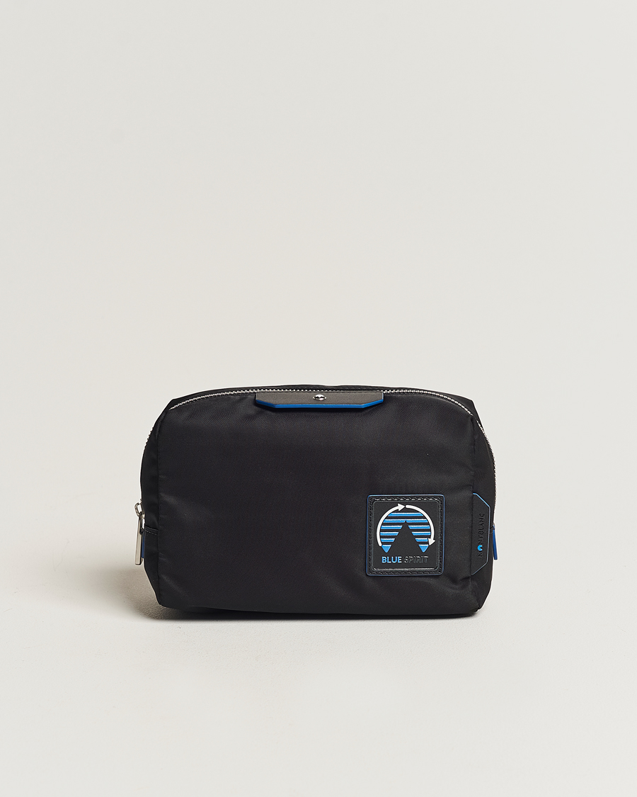 Homme | Montblanc Blue Spirit Case Medium Wash Bag Black/Blue | Montblanc | Blue Spirit Case Medium Wash Bag Black/Blue