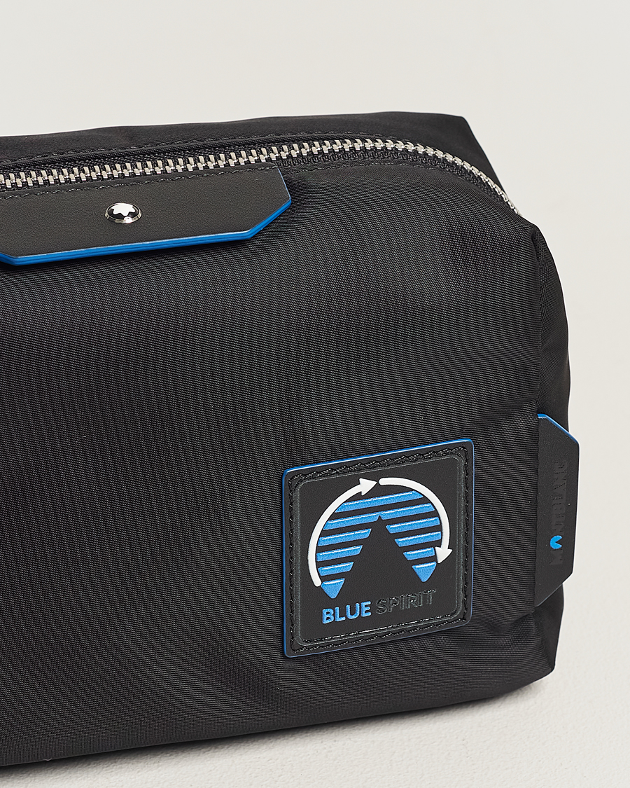 Homme | Montblanc Blue Spirit Case Medium Wash Bag Black/Blue | Montblanc | Blue Spirit Case Medium Wash Bag Black/Blue