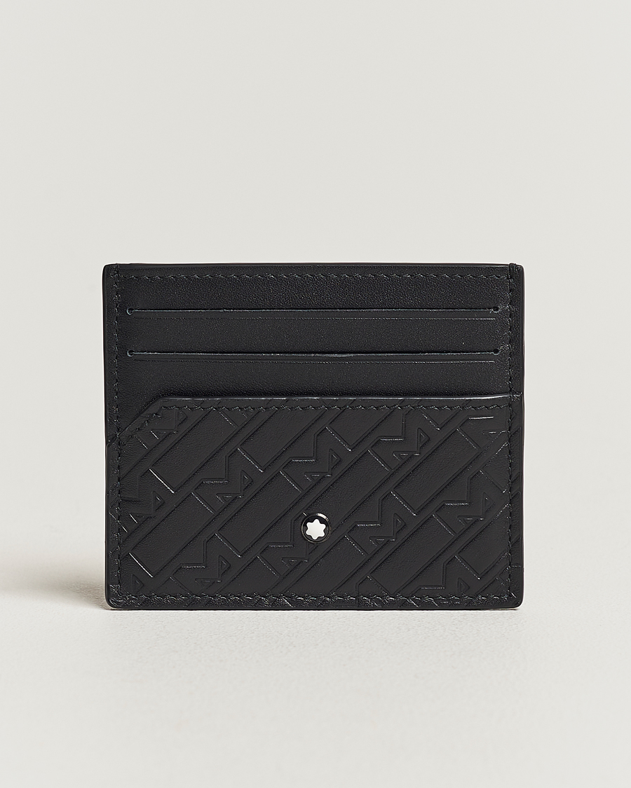 Homme | Montblanc M Gram Card Holder 6cc Black Leather | Montblanc | M Gram Card Holder 6cc Black Leather
