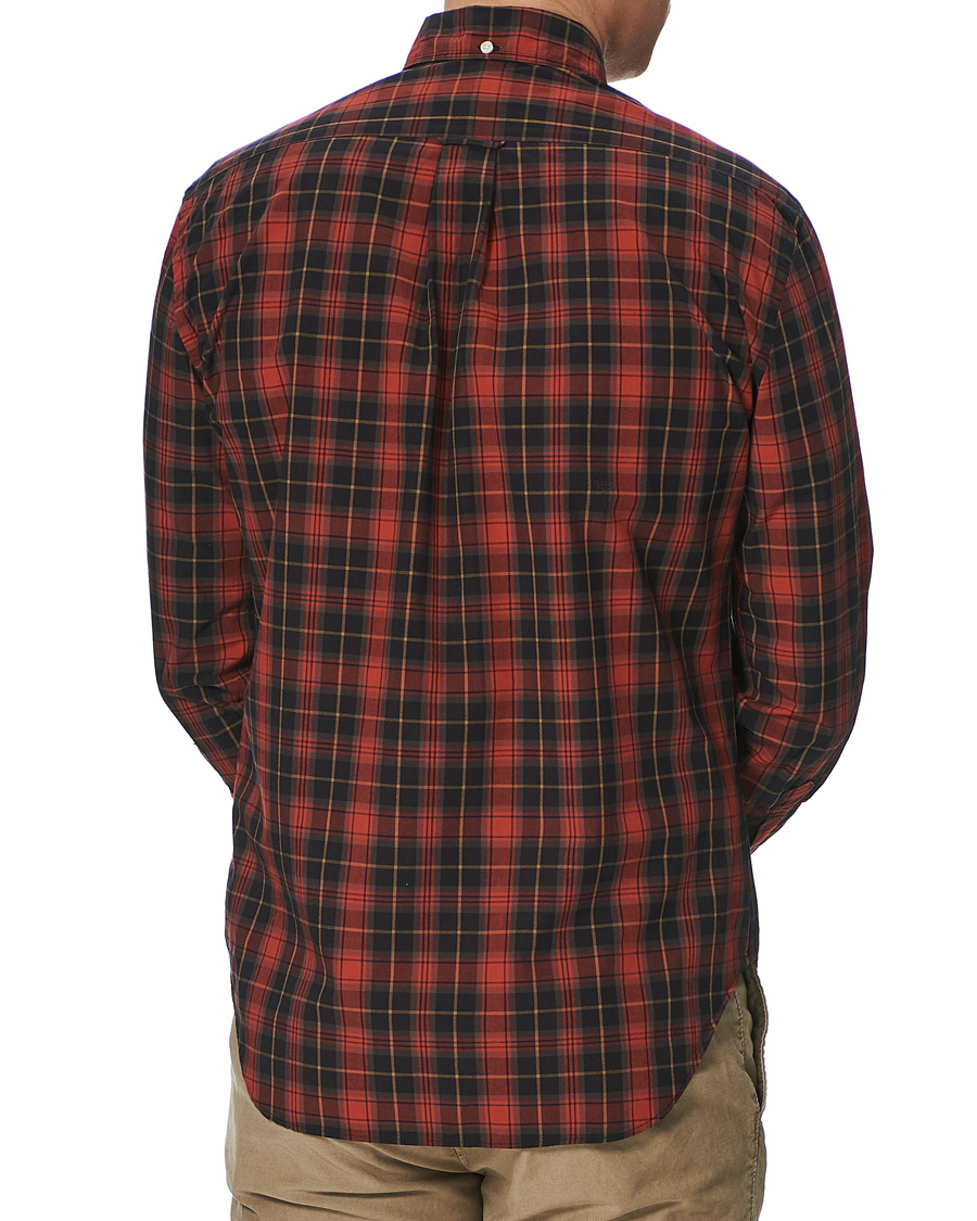 Heren | Overhemden | Gitman Vintage | Button Down Beefy Plaid Shirt Black/Red