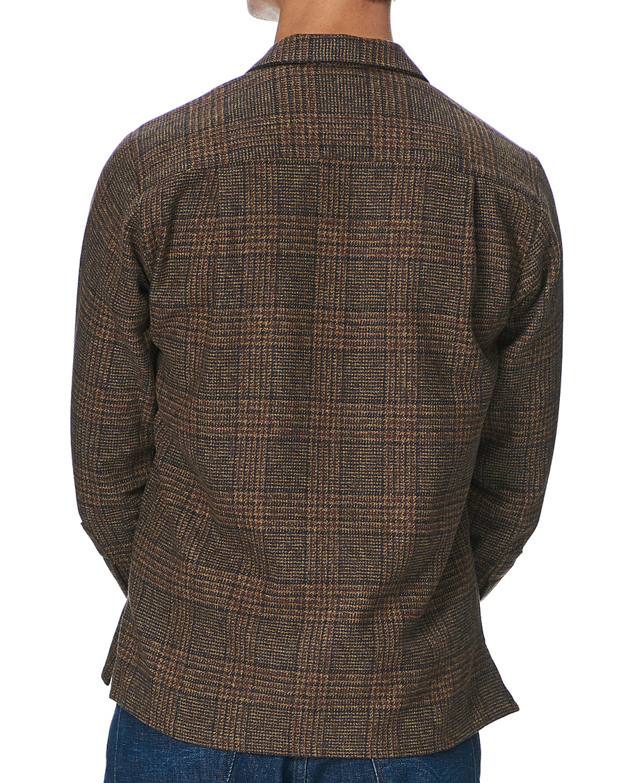 Homme | Chemises | Gitman Vintage | Camp Collar Tweed Check Shirt Brown