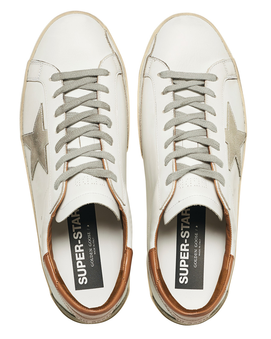 Homme | Golden Goose Deluxe Brand Super-Star Sneaker White/Sand | Golden Goose | Deluxe Brand Super-Star Sneaker White/Sand