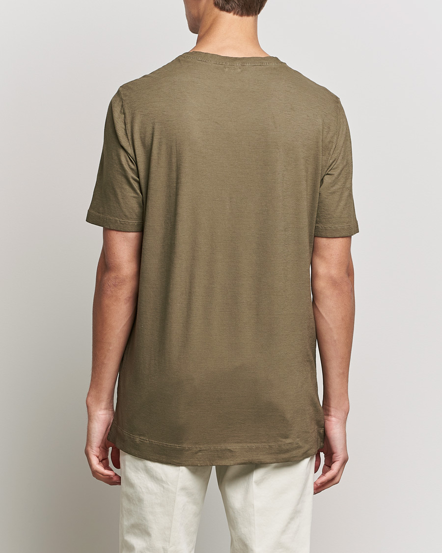 Homme | T-shirts | Massimo Alba | Panarea Watercolor T-Shirt Military