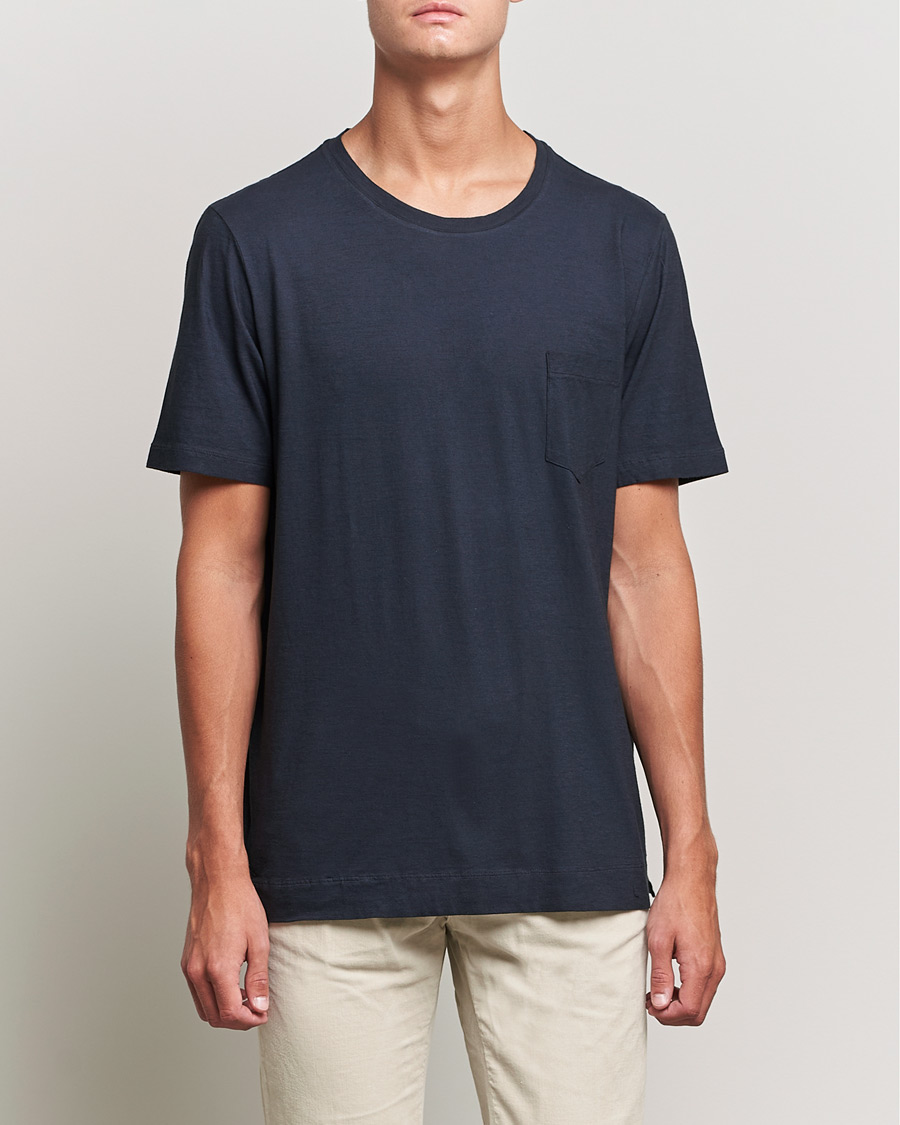 Heren | T-shirts | Massimo Alba | Panarea Watercolor T-Shirt Washed Black