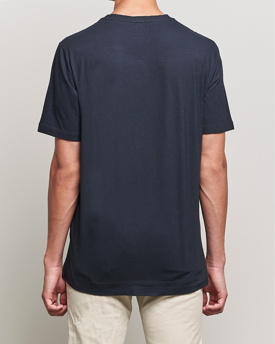 Heren | T-shirts | Massimo Alba | Panarea Watercolor T-Shirt Washed Black