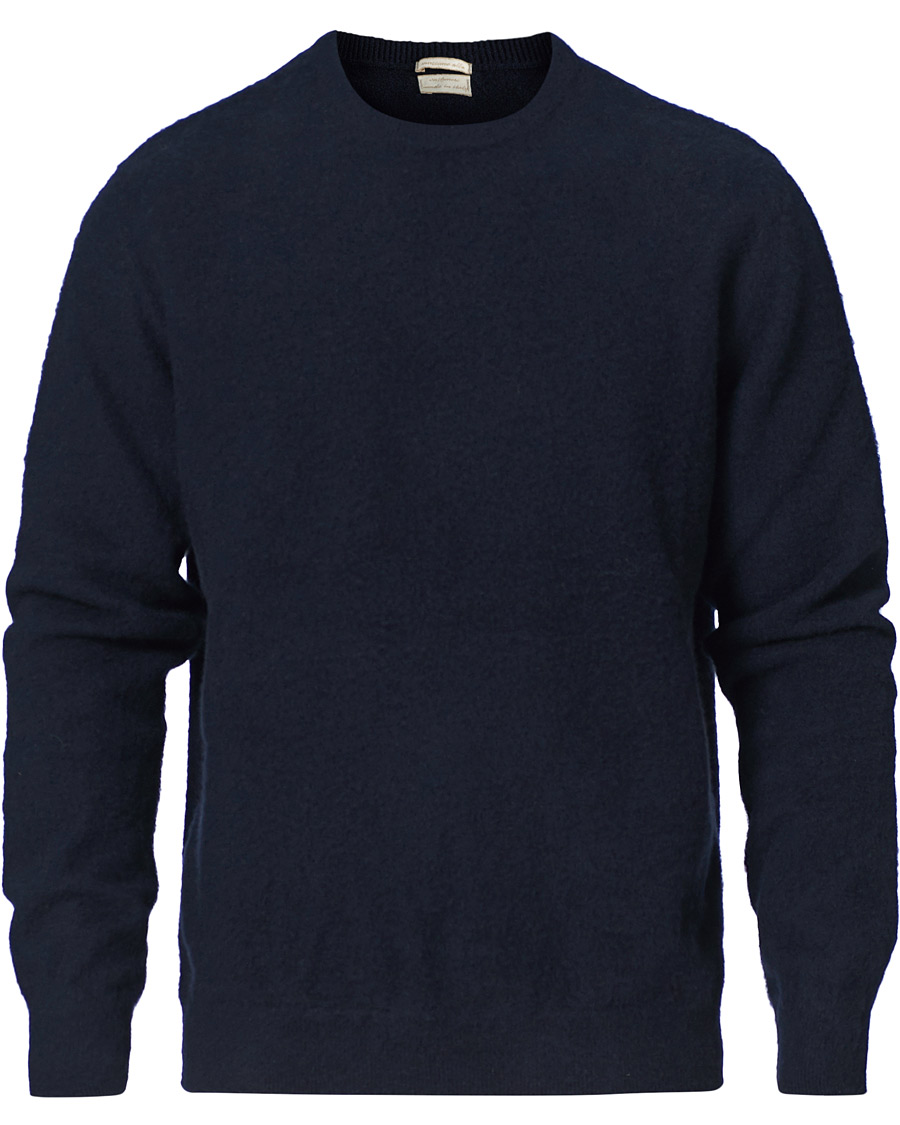 Homme | Pulls Et Tricots | Massimo Alba | Brushed Cashmere Crew Neck Navy