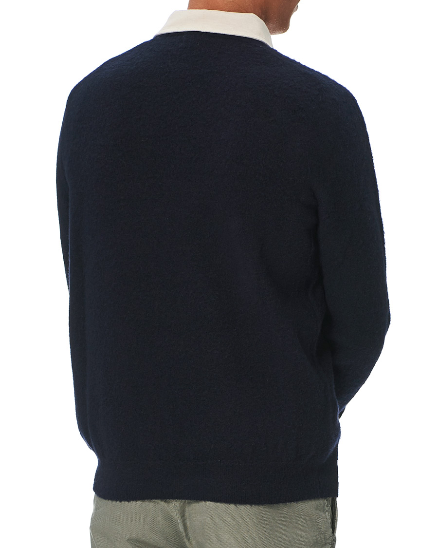 Homme | Pulls Et Tricots | Massimo Alba | Brushed Cashmere Crew Neck Navy