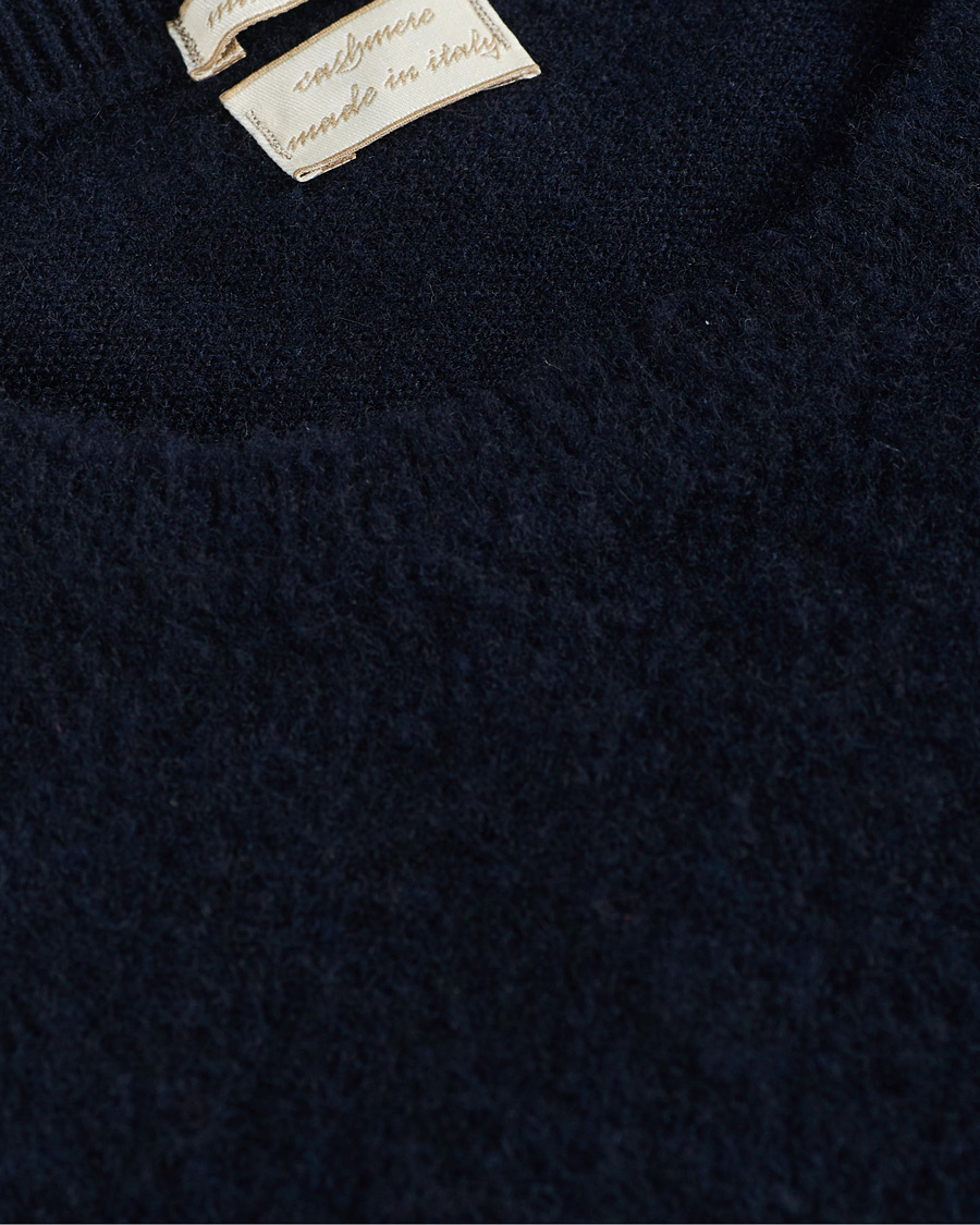 Homme | Pulls Et Tricots | Massimo Alba | Brushed Cashmere Crew Neck Navy