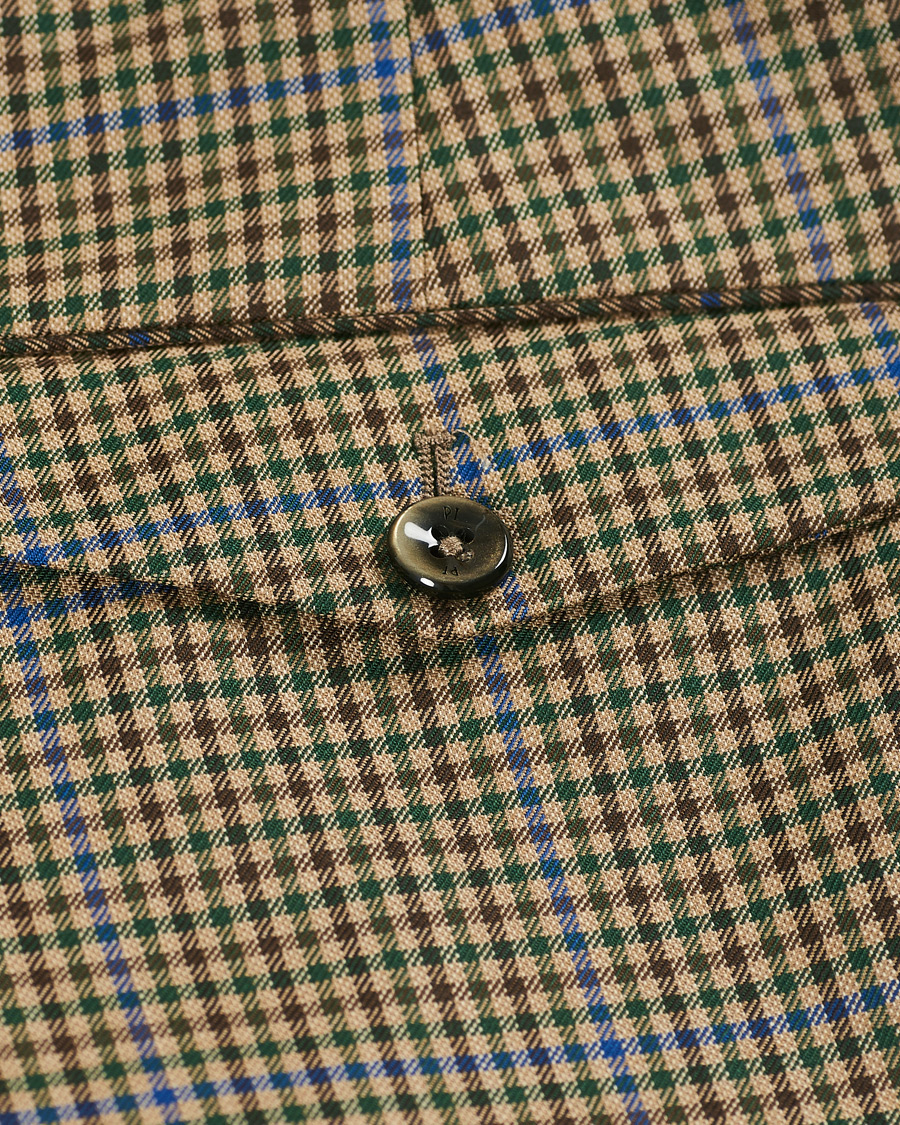 Homme | Pantalons | PT01 | Gentleman Fit Pleated Archive Wool Trousers Brown Check