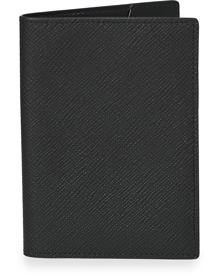 Homme | Smythson Panama Passport Cover Black | Smythson | Panama Passport Cover Black