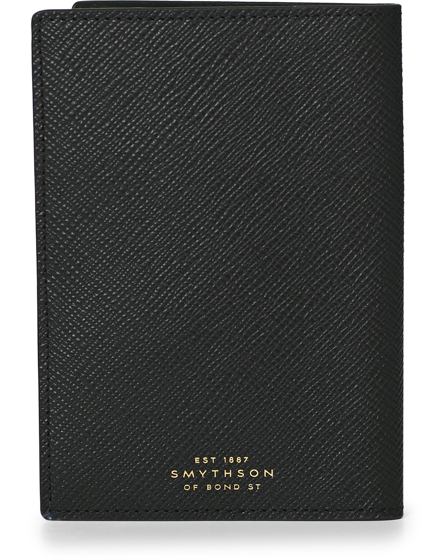 Homme | Smythson Panama Passport Cover Black | Smythson | Panama Passport Cover Black