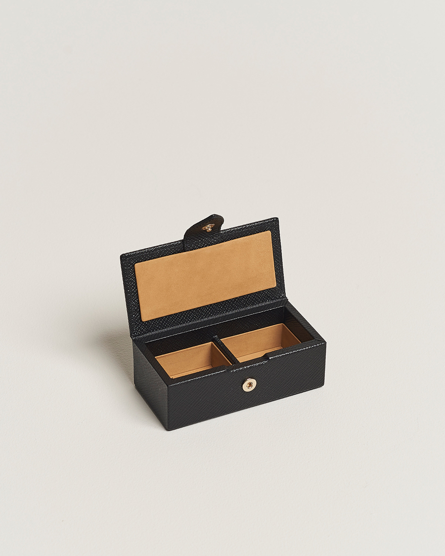 Heren | Thuis | Smythson | Panama Mini Cufflink Box Black