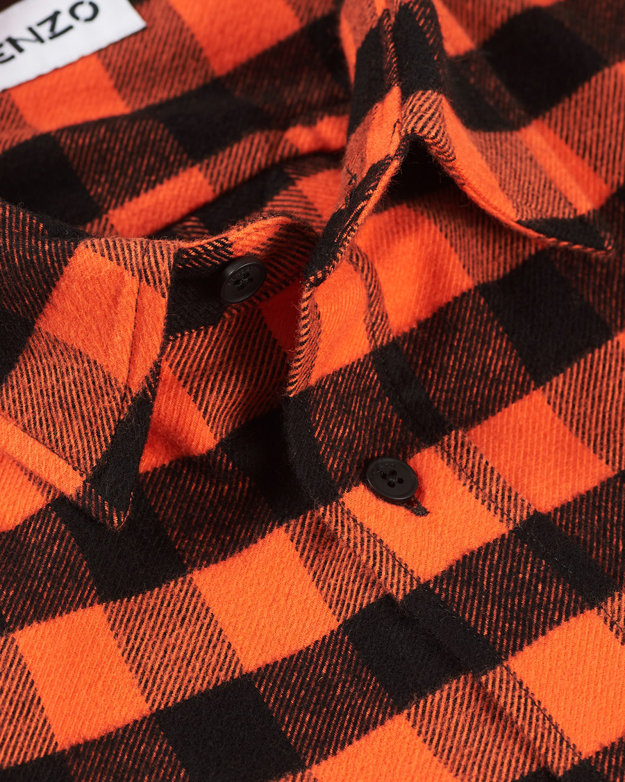 Homme | Chemises | KENZO | Flannel Shirt Orange Check