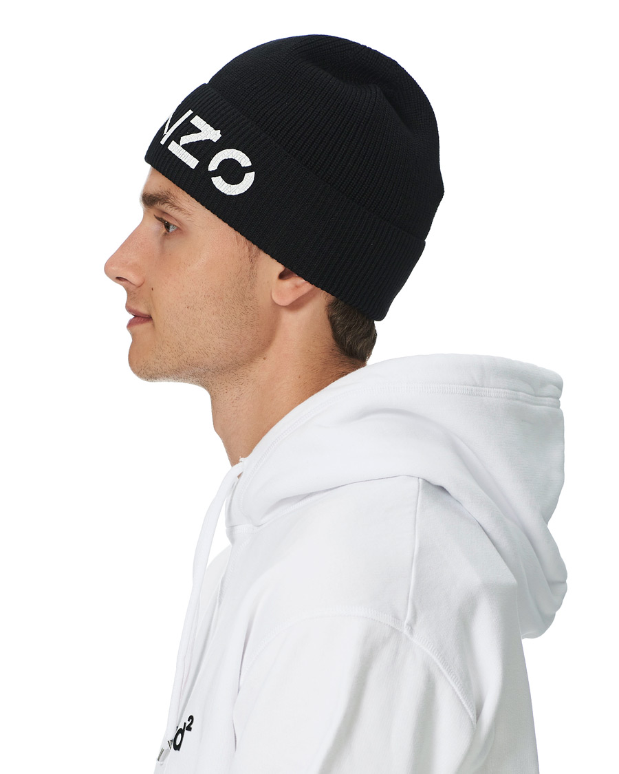 Homme | KENZO Logo Beanie Black | KENZO | Logo Beanie Black