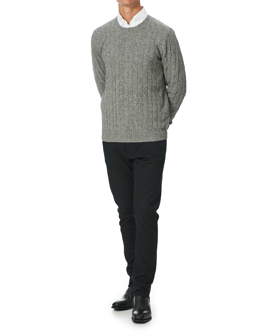 Homme | Pulls Et Tricots | Polo Ralph Lauren | Cashmere Cable Crew Neck Sweater Fawn Grey Heather