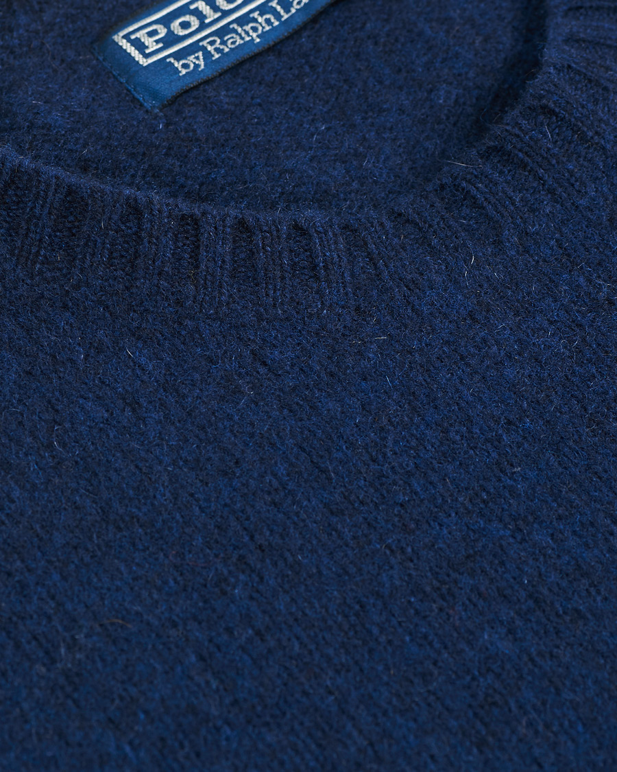 Homme | Pulls Et Tricots | Polo Ralph Lauren | Wool/Cashmere Knitted Crew Neck Sweater Navy Heather