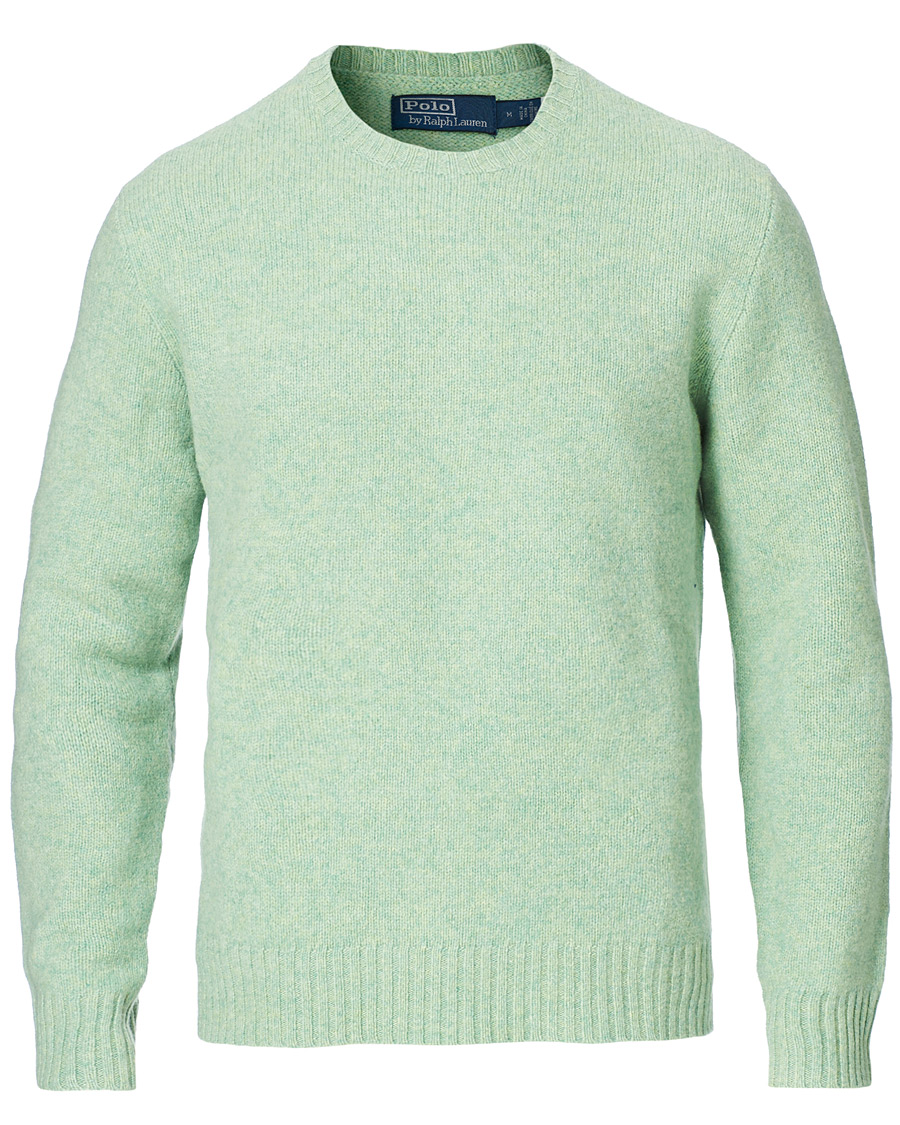 Homme | Pulls Et Tricots | Polo Ralph Lauren | Wool/Cashmere Knitted Crew Neck Sweater Seafoam Green