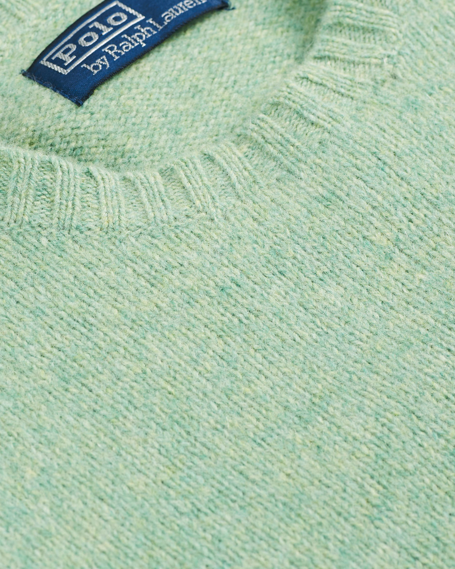Homme | Pulls Et Tricots | Polo Ralph Lauren | Wool/Cashmere Knitted Crew Neck Sweater Seafoam Green