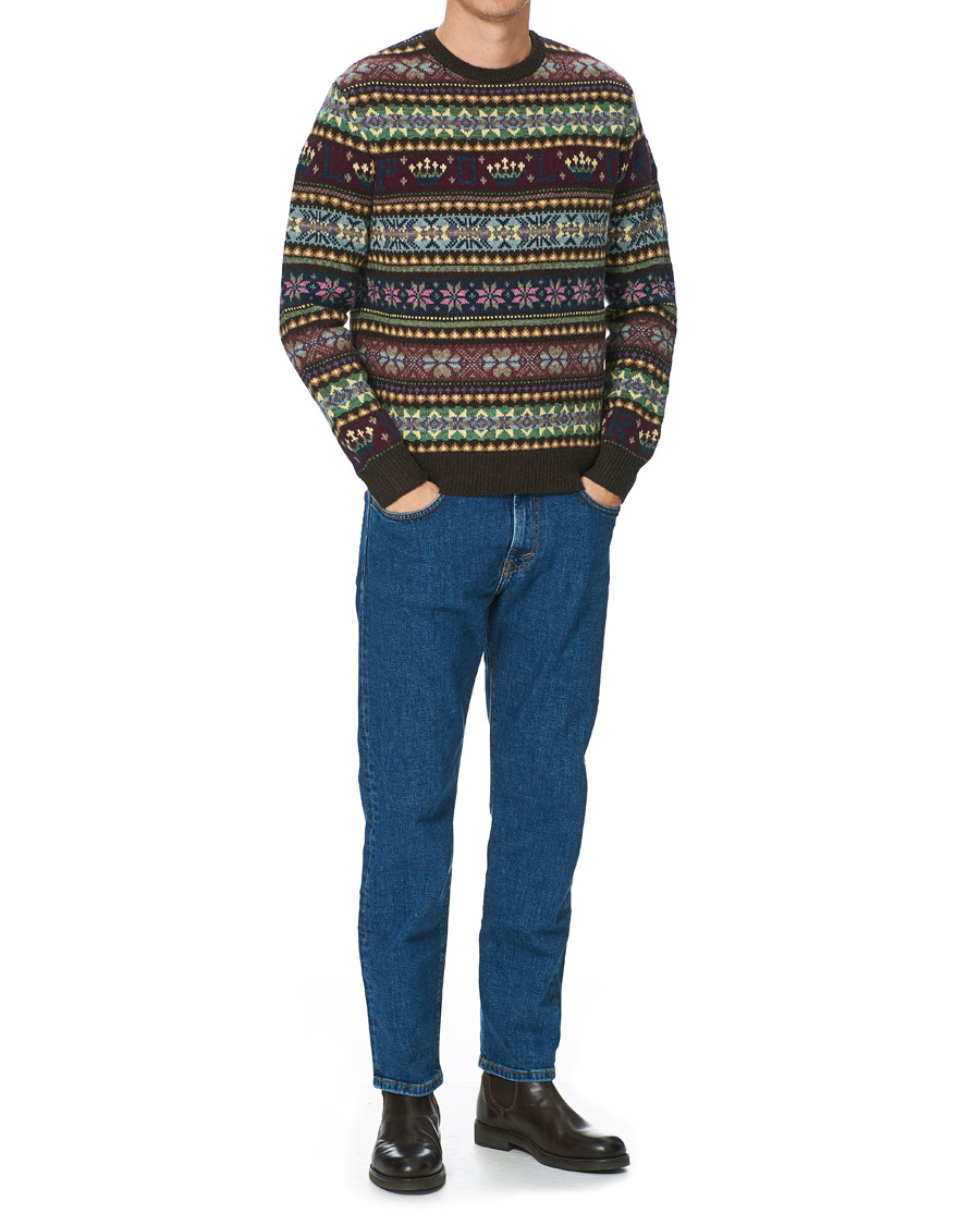 Homme | Pulls Et Tricots | Polo Ralph Lauren | Fairisle Knitted Polo Sweater Dark Brown Multi