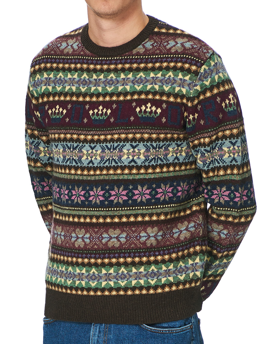 Homme | Pulls Et Tricots | Polo Ralph Lauren | Fairisle Knitted Polo Sweater Dark Brown Multi