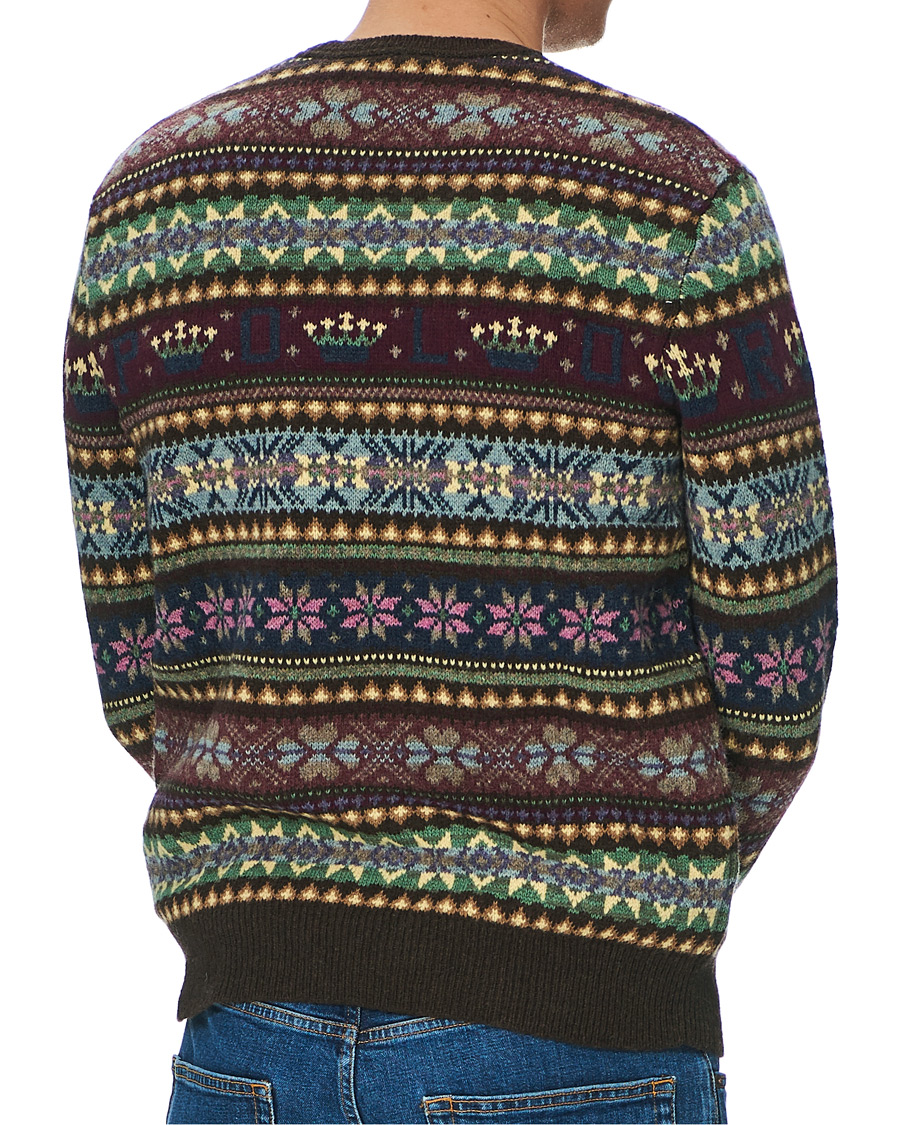 Homme | Pulls Et Tricots | Polo Ralph Lauren | Fairisle Knitted Polo Sweater Dark Brown Multi