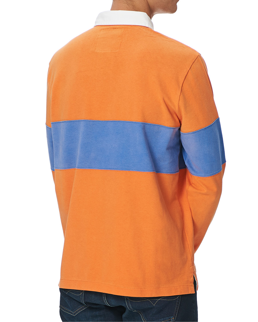 Homme | T-shirts | Polo Ralph Lauren | Block Stripe Rugby Kona Orange/Deep Blue