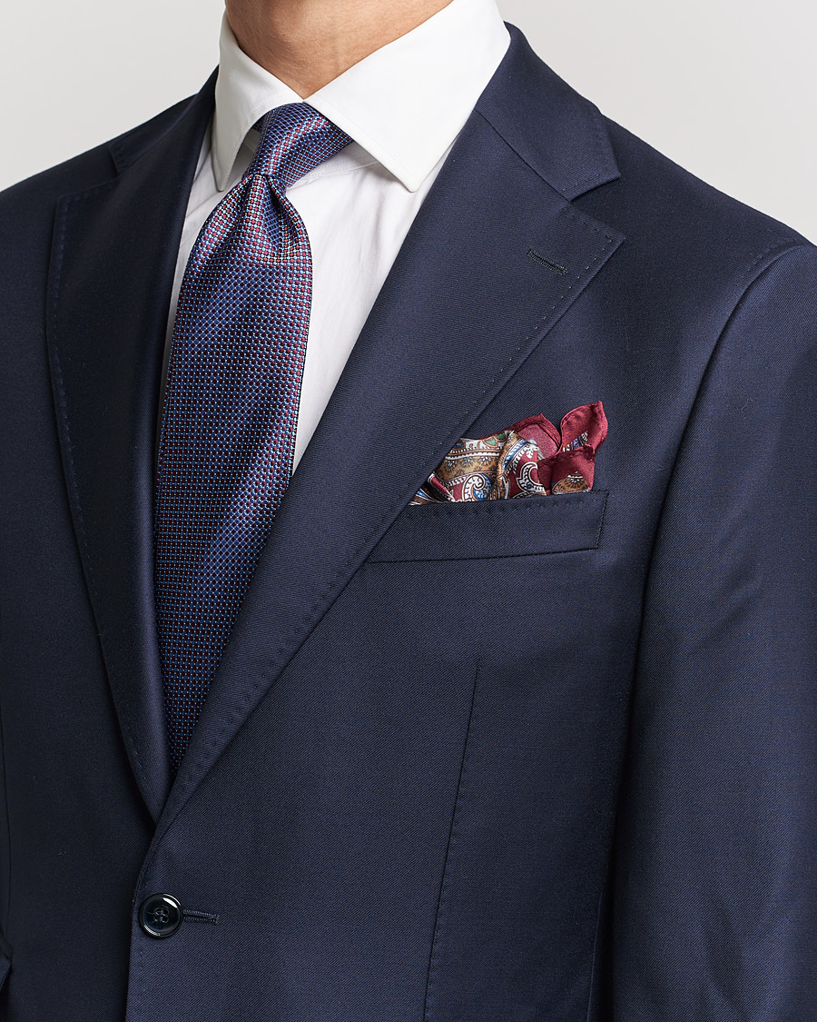 Homme | Amanda Christensen Box Set Silk 8 cm Paisley Tie And Pocket Square Wine | Amanda Christensen | Box Set Silk 8 cm Paisley Tie And Pocket Square Wine