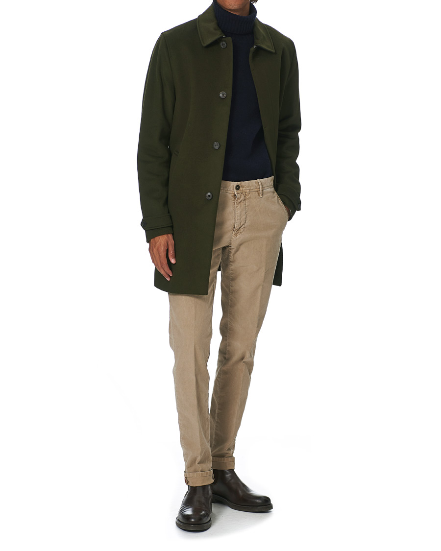 Homme | Manteaux Et Vestes | Tiger of Sweden | Carred Wool/Cashmere Car Coat Olive Extreme