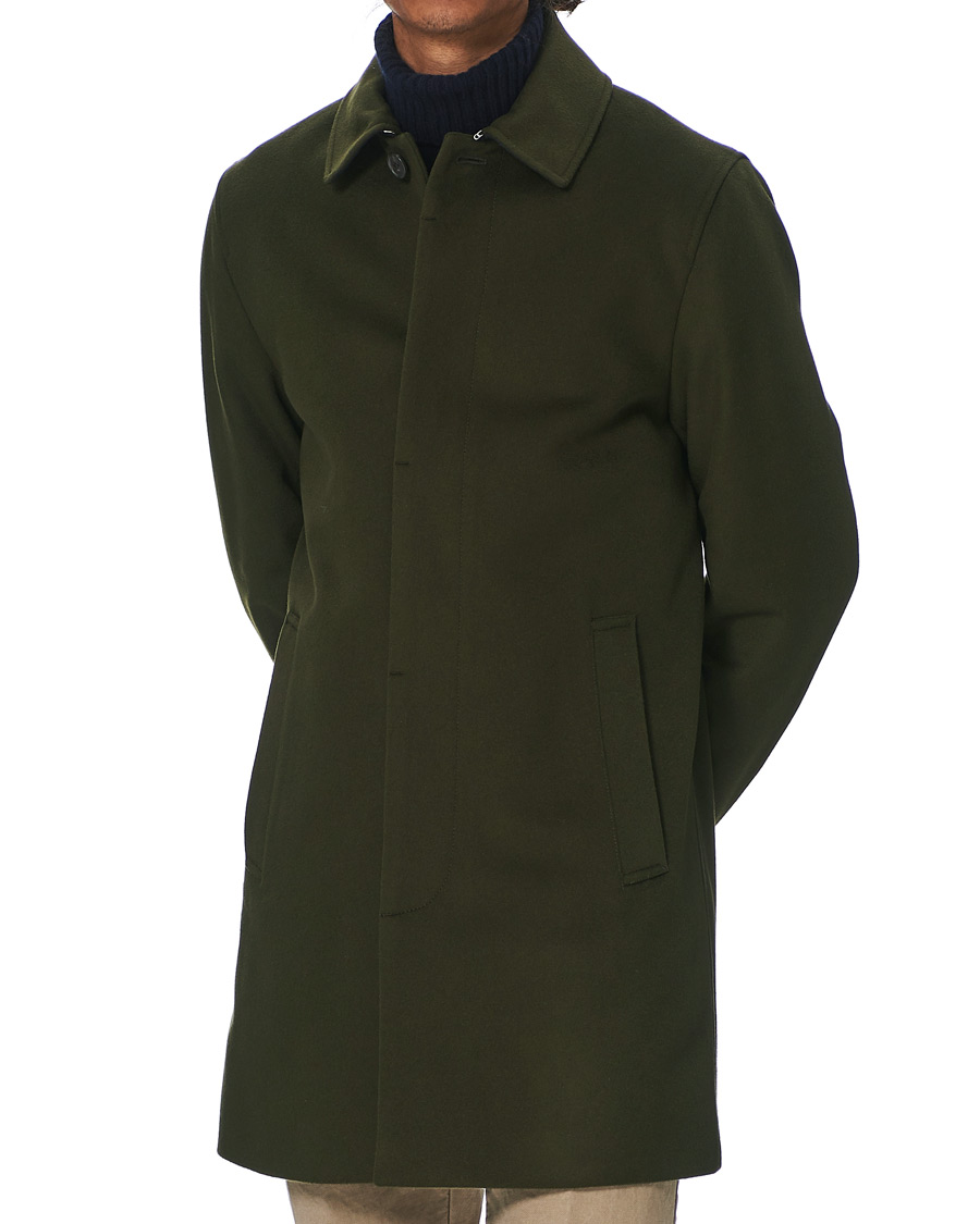 Homme | Manteaux Et Vestes | Tiger of Sweden | Carred Wool/Cashmere Car Coat Olive Extreme
