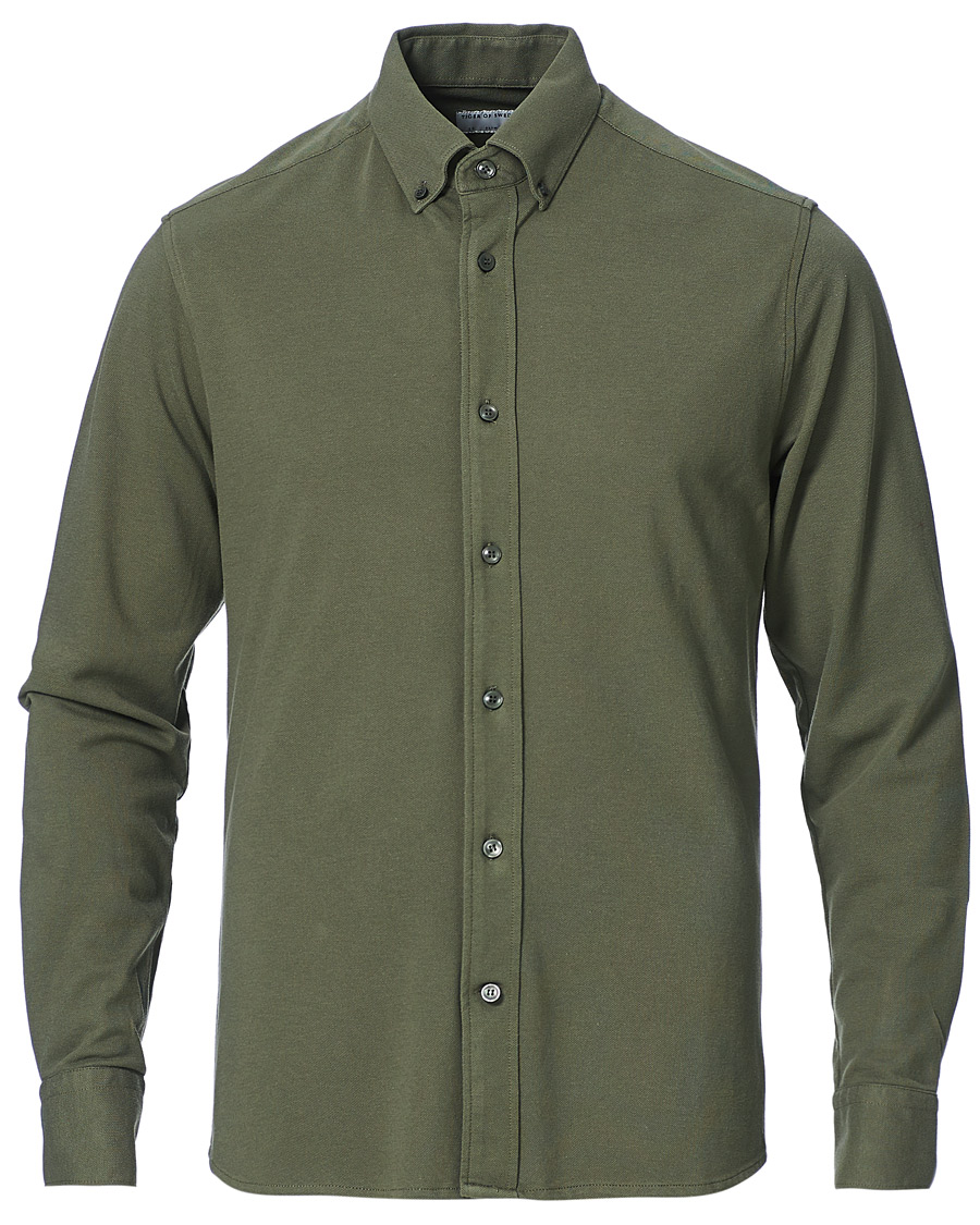 Homme | Chemises | Tiger of Sweden | Fenald Piquet Shirt City Green
