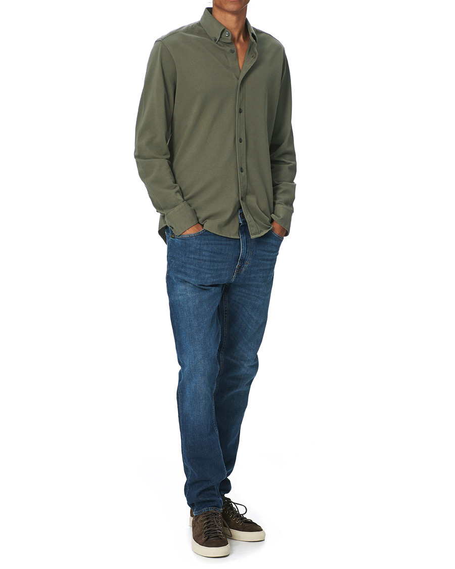 Homme | Chemises | Tiger of Sweden | Fenald Piquet Shirt City Green