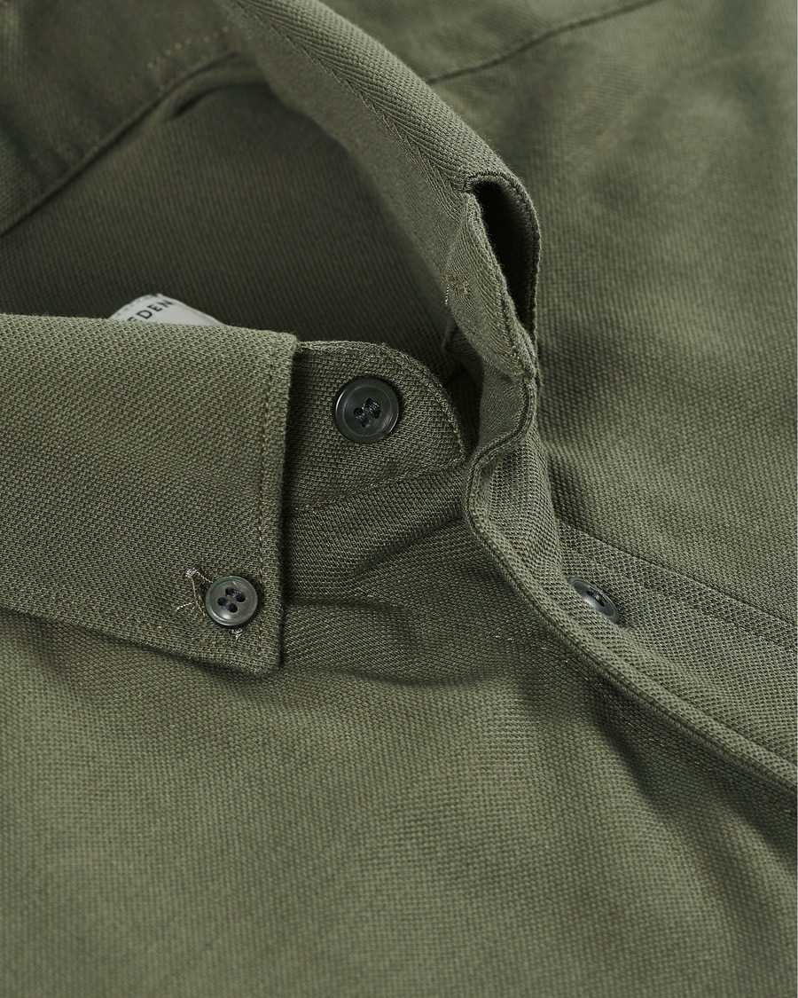 Homme | Chemises | Tiger of Sweden | Fenald Piquet Shirt City Green