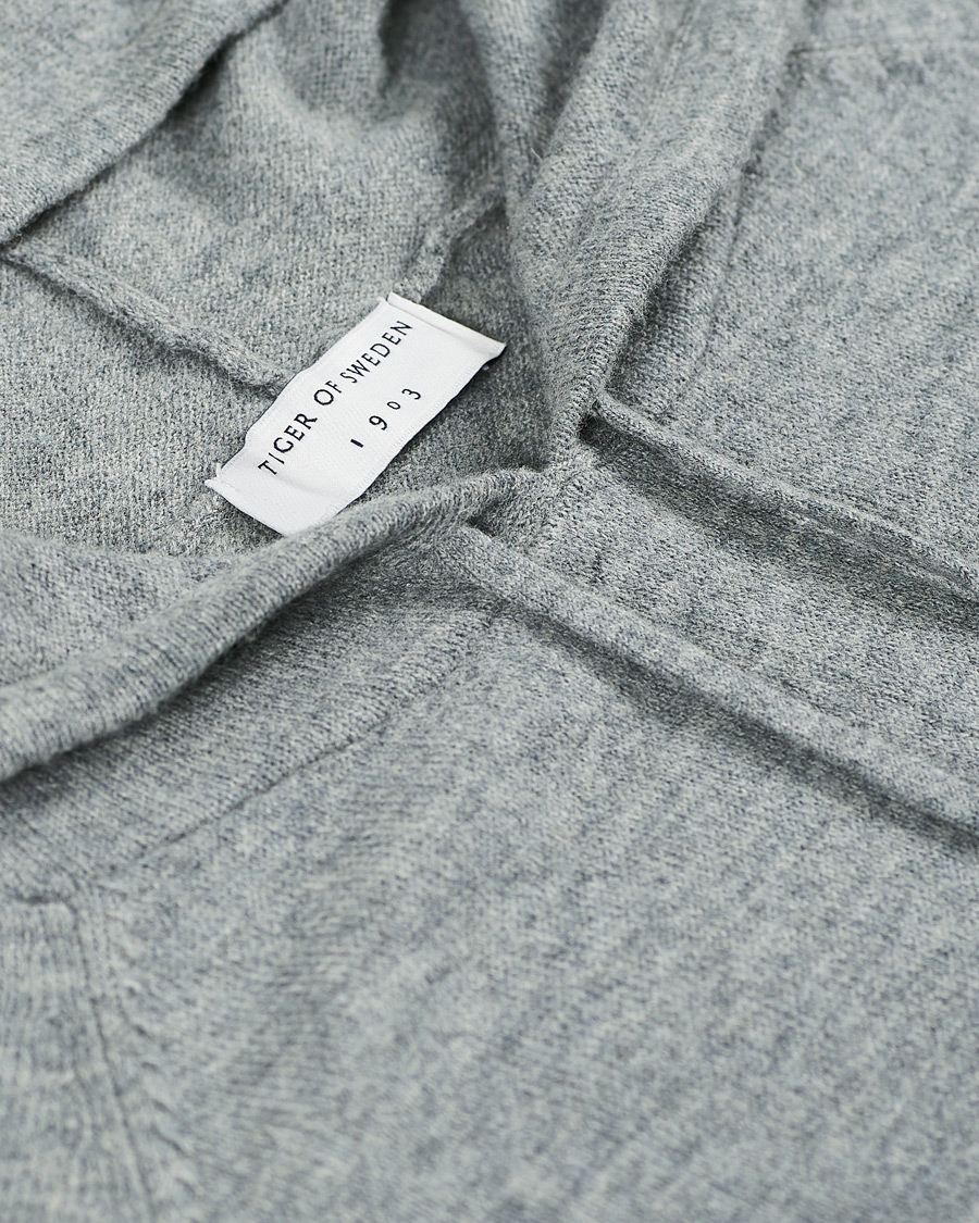 Homme | Pulls Et Tricots | Tiger of Sweden | Nakkne Wool Hoodie Med Grey Mel