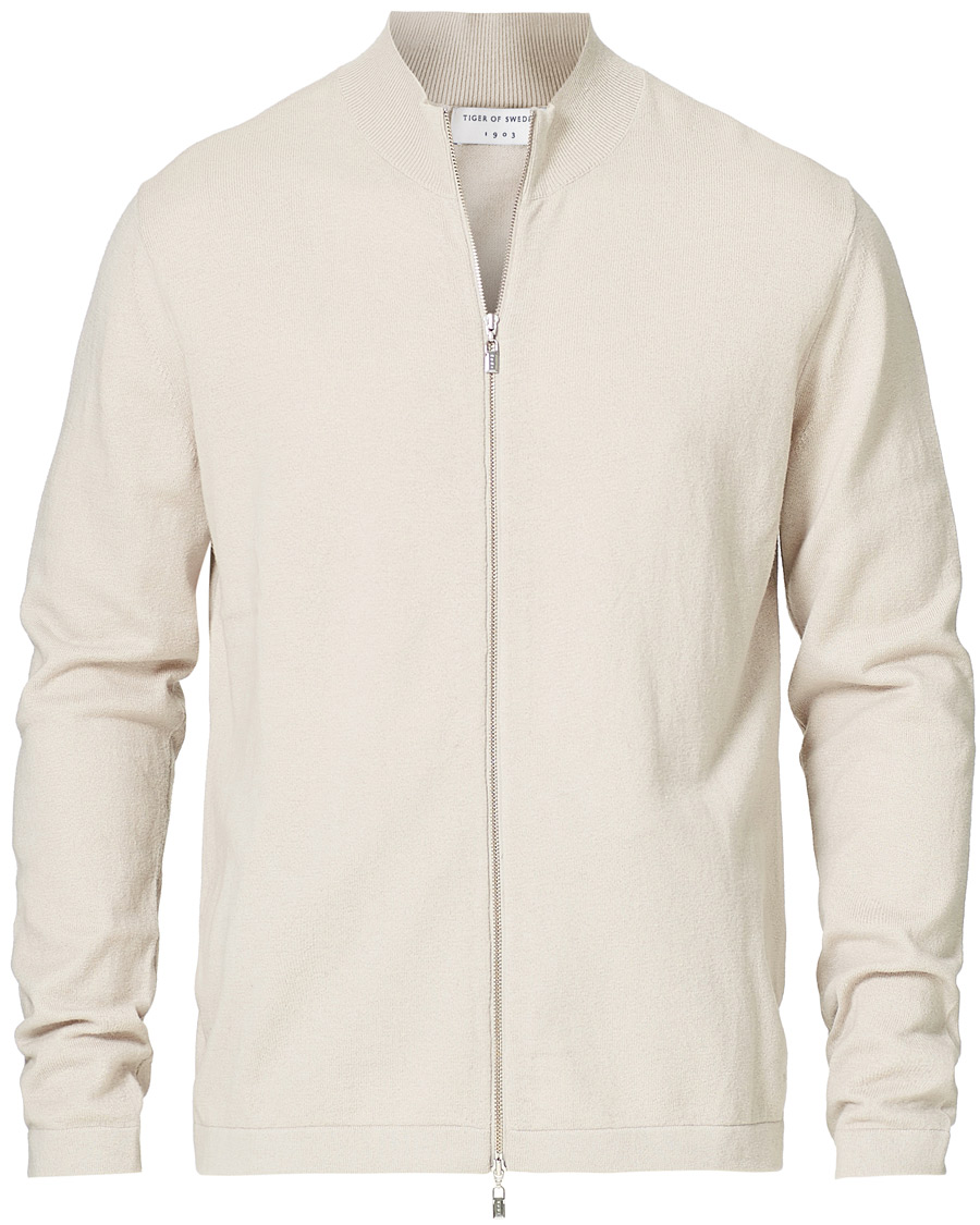 Homme | Pulls Et Tricots | Tiger of Sweden | Kylen Cotton/Merino Zip Moonbeam