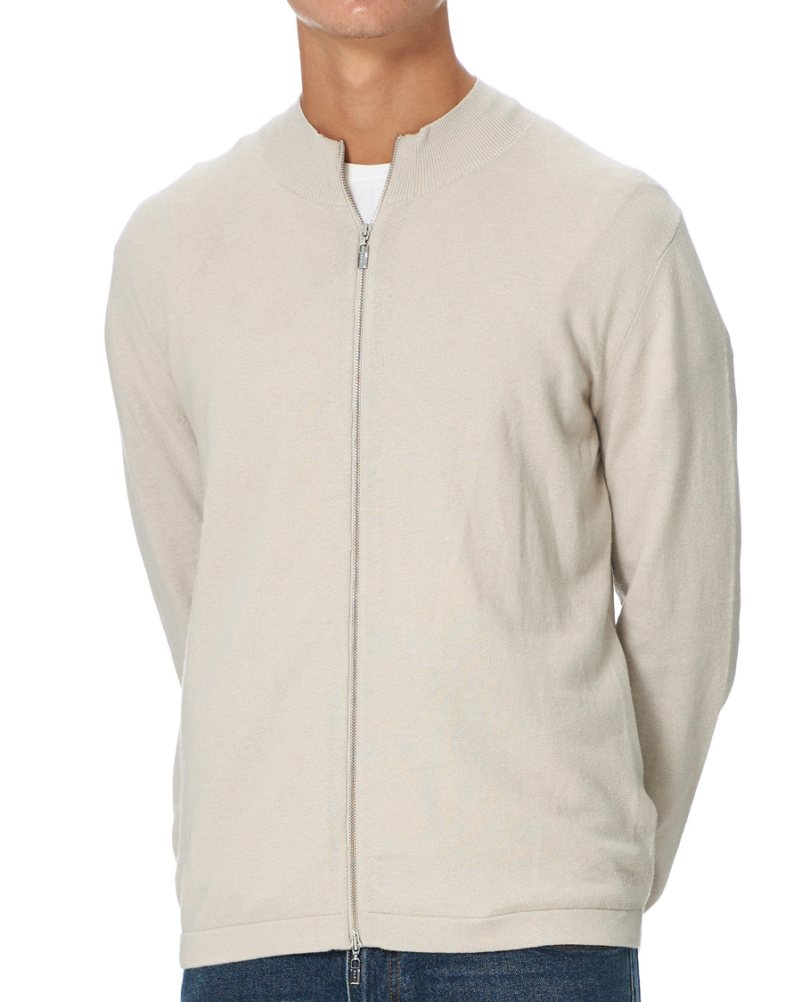 Homme | Pulls Et Tricots | Tiger of Sweden | Kylen Cotton/Merino Zip Moonbeam