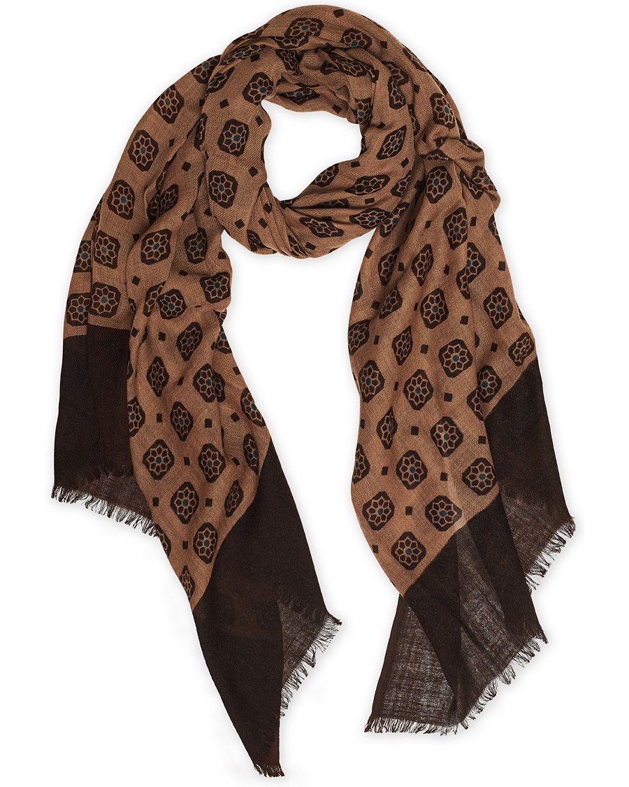 Homme | Altea Printed Flower Scarf Beige | Altea | Printed Flower Scarf Beige