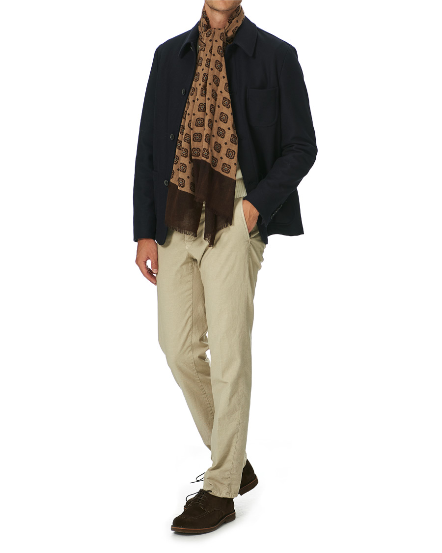 Homme | Altea Printed Flower Scarf Beige | Altea | Printed Flower Scarf Beige