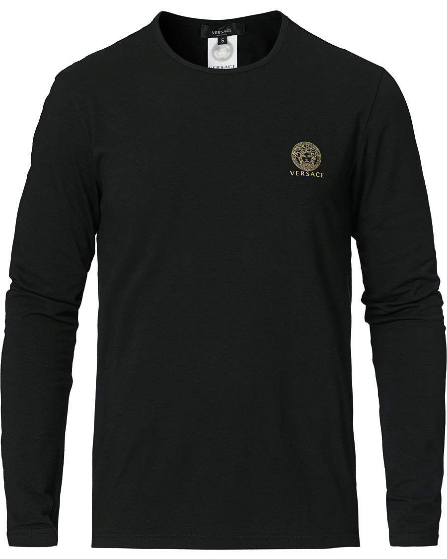 Homme | T-shirts | Versace | Medusa Long Sleeve Tee Black