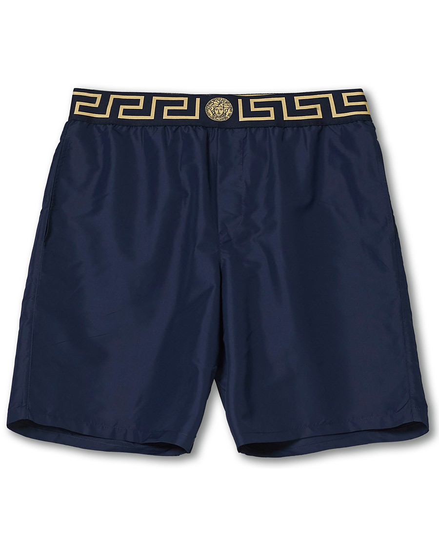 Homme | Maillots De Bain | Versace | Greca Border Swim Trunks Navy