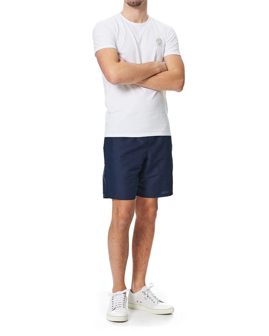 Homme | Maillots De Bain | Versace | Greca Border Swim Trunks Navy