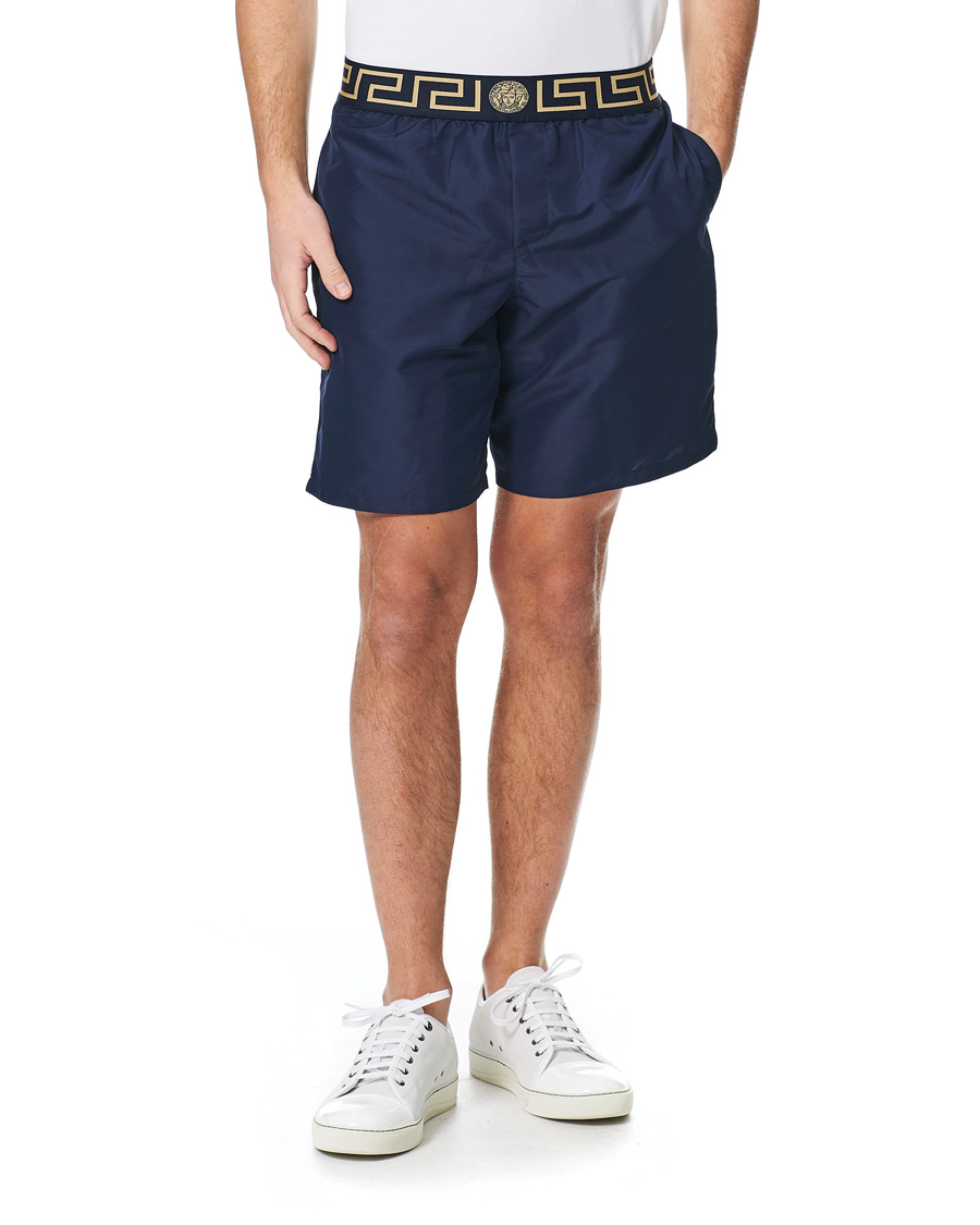 Homme | Maillots De Bain | Versace | Greca Border Swim Trunks Navy