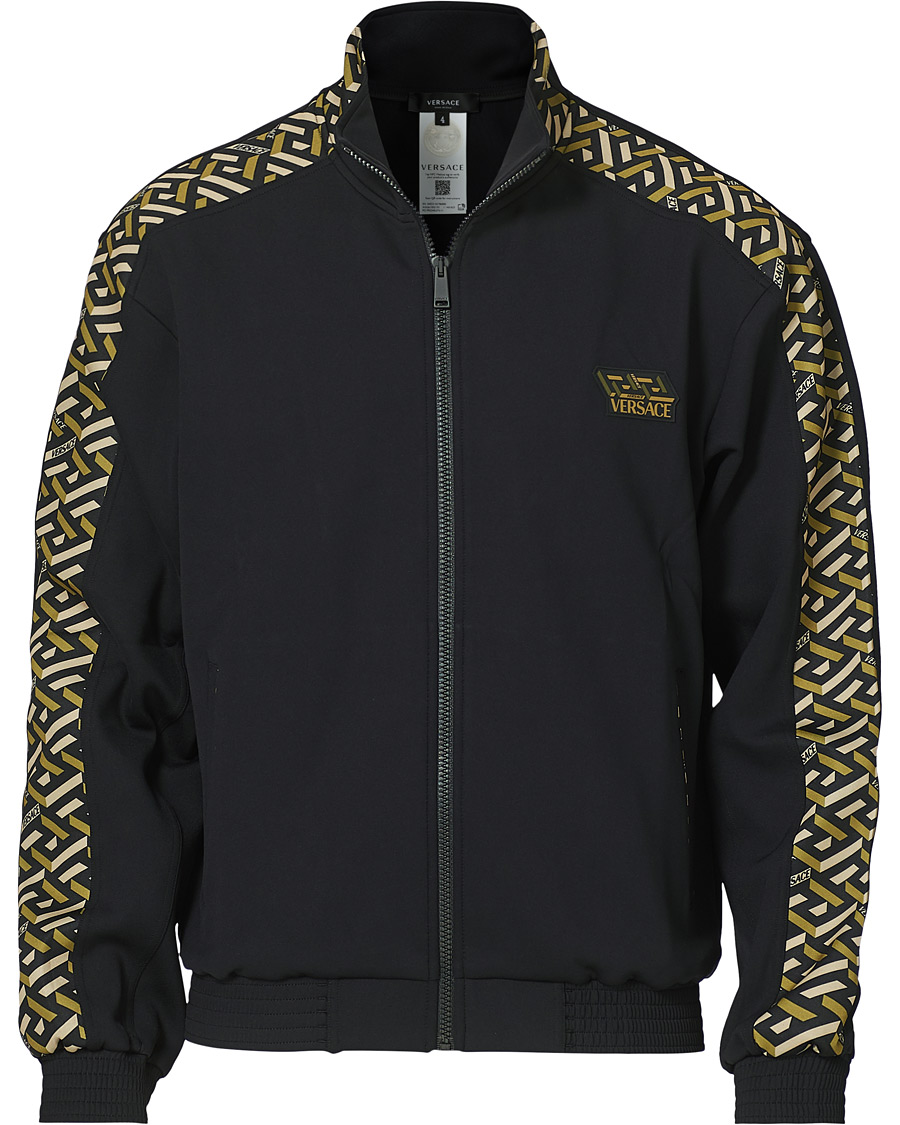 Homme | Pulls Et Tricots | Versace | Monogram Zip Sweater Black