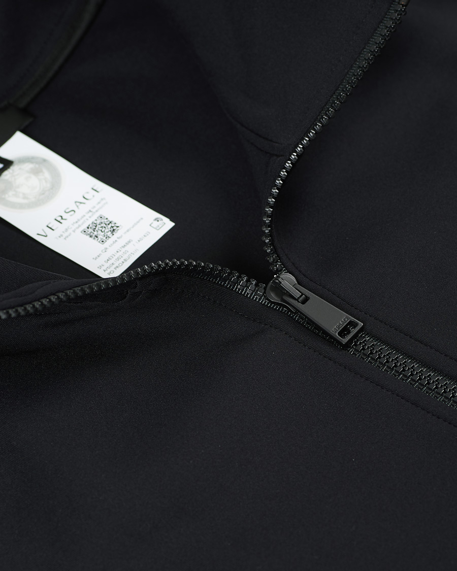 Homme | Pulls Et Tricots | Versace | Monogram Zip Sweater Black