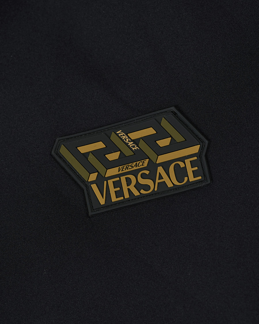 Homme | Pulls Et Tricots | Versace | Monogram Zip Sweater Black