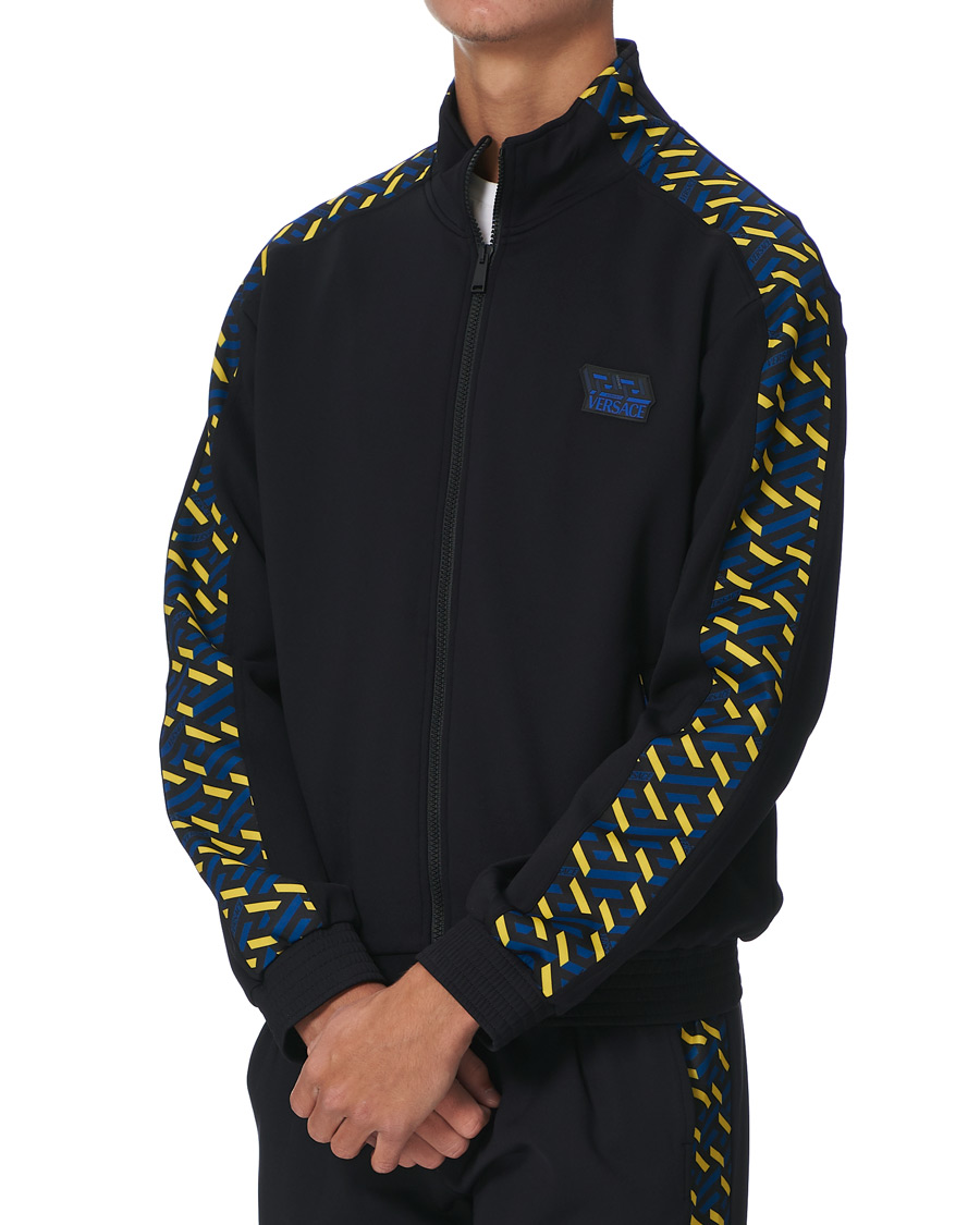 Homme | Pulls Et Tricots | Versace | Monogram Zip Sweater Navy