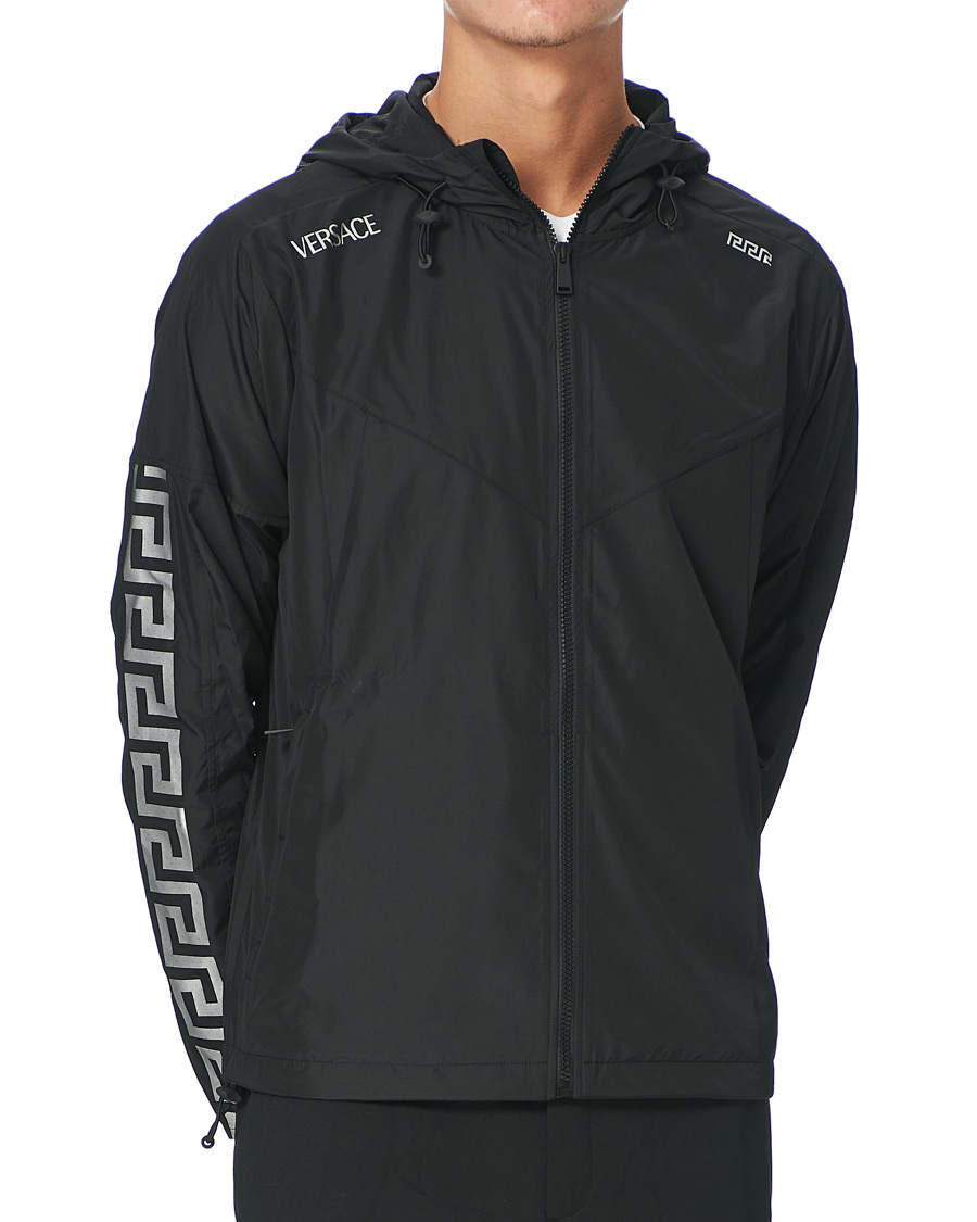 Homme | Manteaux Et Vestes | Versace | Monogram Hooded Jacket Black